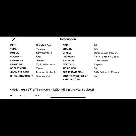 Fay, Small, Light grey, Trousers - Picture 6 of 7